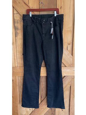 Lane Bryant Super Stretch Tighter Tummy Technology Boot Cut Jeans Black 16 New